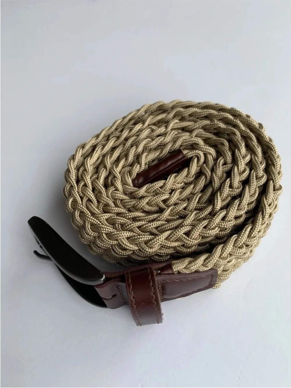 Johnston Murphy Mens 34 Tan Braided Stretch Belt Woven Golf Casual Resort